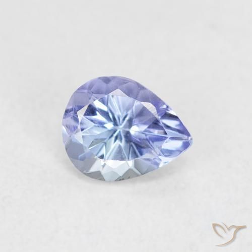 Tanzanita Azul pastel natural de 0.36 ct, En forma de pera, VVS-VS
