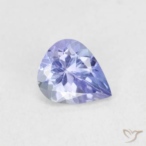 Tanzanita Azul pastel natural de 0.37 ct, En forma de pera, VVS-VS