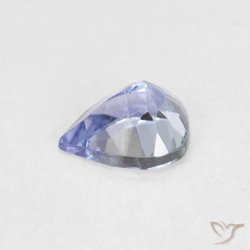 Tanzanita Azul pastel natural de 0.37 ct, En forma de pera, VVS-VS