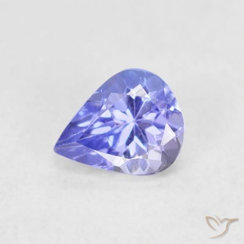 0.42ct Natural Azul violeta Tanzanita, En forma de pera, VVS-VS