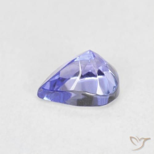 Tanzanita Azul violeta natural de 0.42 ct, En forma de pera, VVS-VS