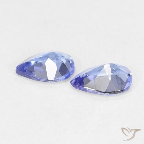 Gemas de Tanzanita Azul intenso natural de 0.53 ct, En forma de pera, VS