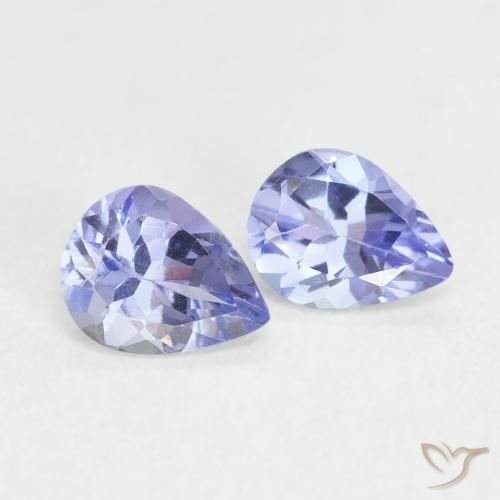 Gemas de Tanzanita Azul intenso natural de 0.63 ct, En forma de pera, VVS-VS