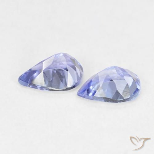 Gemas de Tanzanita Azul intenso natural de 0.63 ct, En forma de pera, VVS-VS