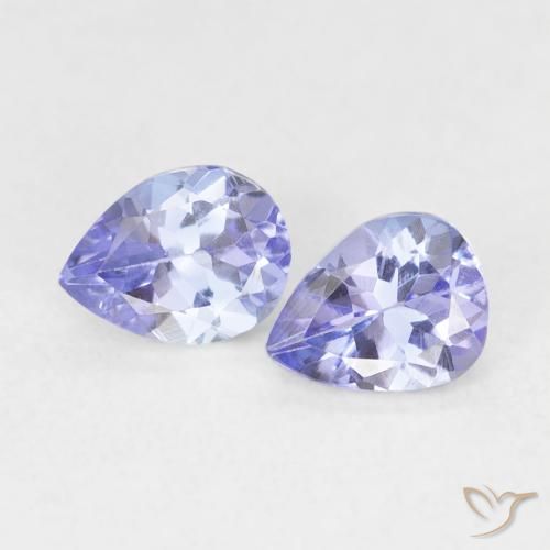 0.70ctw Natural Azul violeta Tanzanita, En forma de pera, VVS-VS