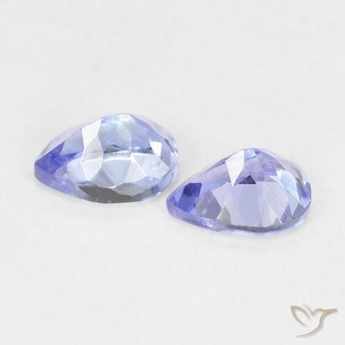 Gemas de Tanzanita Azul violeta natural de 0.70 ct, En forma de pera, VVS-VS