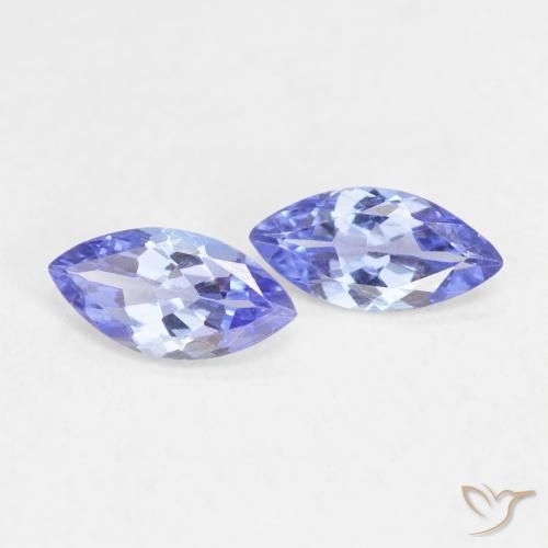 Gemas de Tanzanita Azul violeta natural de 0.71 ct, Marquesa, VVS-VS