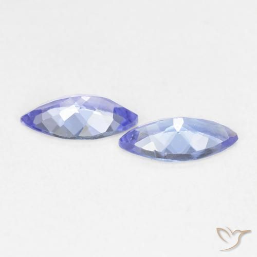 Gemas de Tanzanita Azul violeta natural de 0.71 ct, Marquesa, VVS-VS