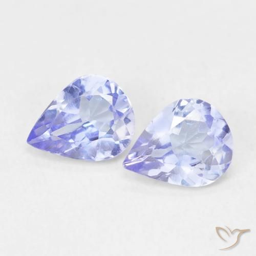 0.65ctw Natural Azul violeta Tanzanita, En forma de pera, VVS-VS