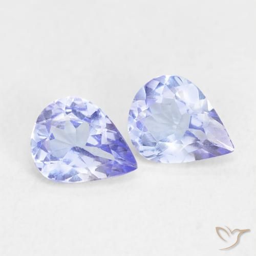 Gemas de Tanzanita Azul violeta natural de 0.65 ct, En forma de pera, VVS-VS
