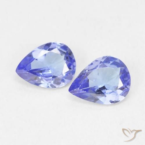 Gemas de tanzanita Azul intenso natural de 0.52 ct, En forma de pera, VVS-VS