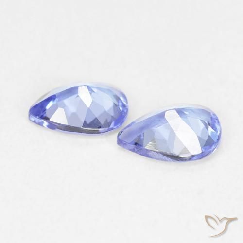 Gemas de tanzanita Azul intenso natural de 0.52 ct, En forma de pera, VVS-VS