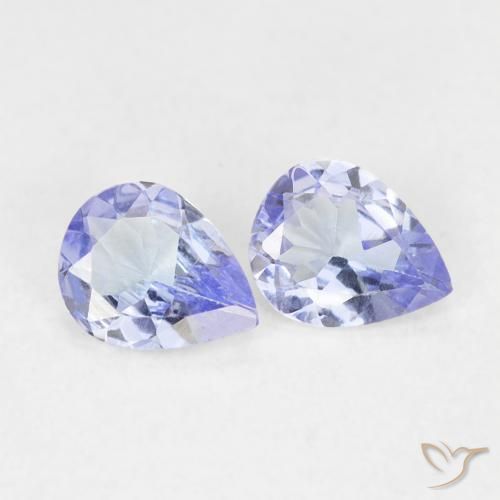 Gemas de tanzanita Azul violeta natural de 0.56 ct, En forma de pera, VVS-VS