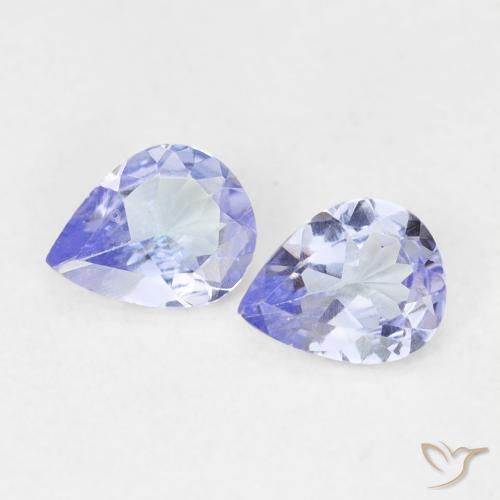 Gemas de tanzanita Azul violeta natural de 0.56 ct, En forma de pera, VVS-VS