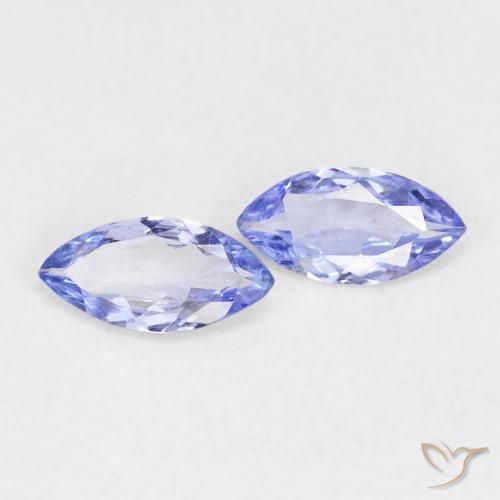 Gemas de Tanzanita Azul violeta natural de 0.60 ct, Marquesa, VVS-VS