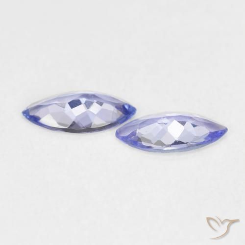 Gemas de Tanzanita Azul violeta natural de 0.60 ct, Marquesa, VVS-VS