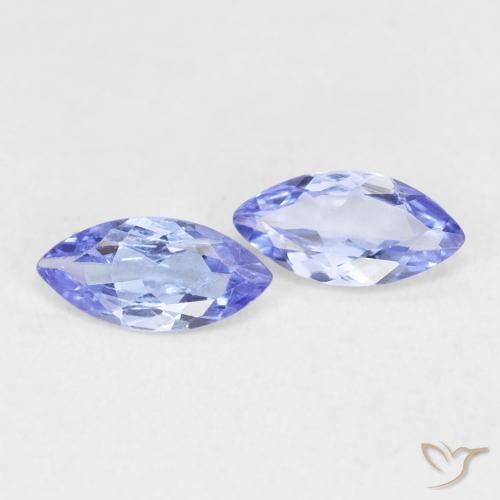 Gemas de Tanzanita Azul violeta natural de 0.70 ct, Marquesa, VS