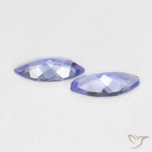 Gemas de Tanzanita Azul violeta natural de 0.70 ct, Marquesa, VS