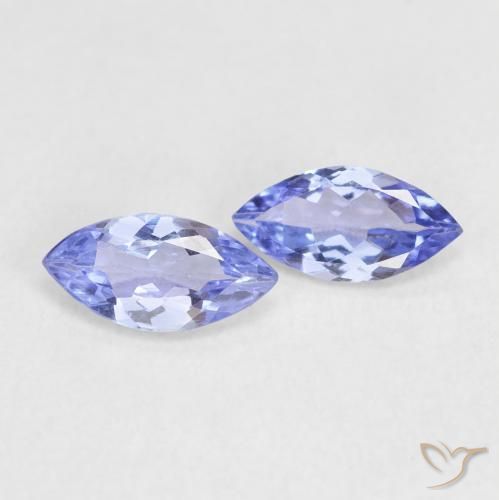 Gemas de Tanzanita Azul violeta natural de 0.64 ct, Marquesa, VVS-VS