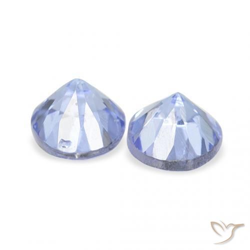 Gemas de Tanzanita Azul claro natural de 0.30 ct, Redondo, VS