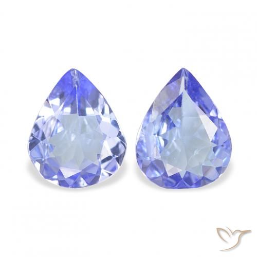 0.52ctw Natural Azul violeta Tanzanita, En forma de pera, VS