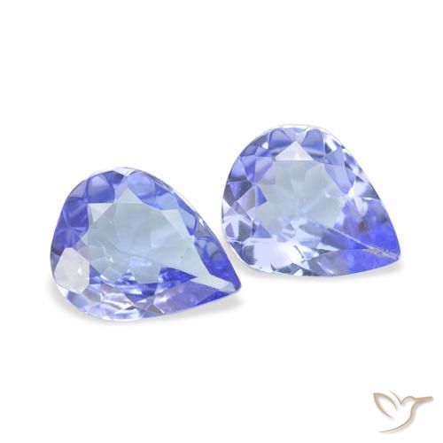 Gemas de Tanzanita Azul violeta natural de 0.52 ct, En forma de pera, VS
