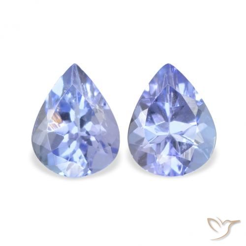 0.65ctw Natural Azul claro Tanzanita, En forma de pera, VS