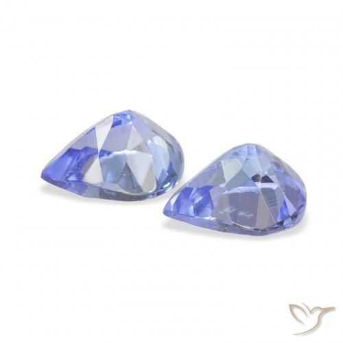 Gemas de Tanzanita Azul claro natural de 0.65 ct, En forma de pera, VS