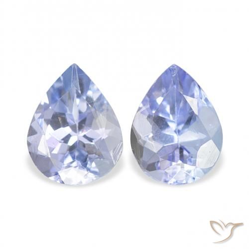 0.71ctw Natural Azul pastel tanzanita, En forma de pera, VS