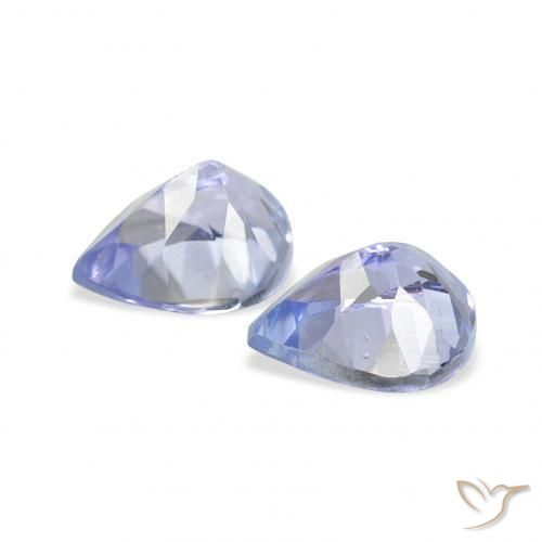 Gemas de Tanzanita Azul pastel natural de 0.71 ct, En forma de pera, VS