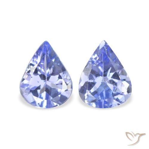 0.66ctw Natural Azul pastel Tanzanita, En forma de pera, VS