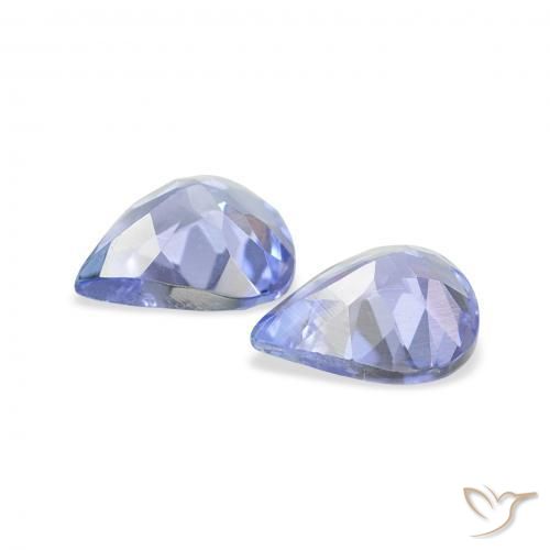 Gemas de Tanzanita Azul pastel natural de 0.66 ct, En forma de pera, VS