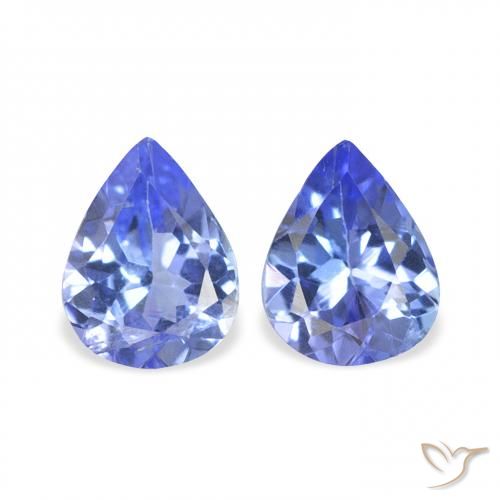 0.54ctw Natural Azul púrpura eléctrico Tanzanita, En forma de pera, VS
