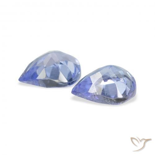 Gemas de Tanzanita Azul pastel natural de 0.71 ct, En forma de pera, VS