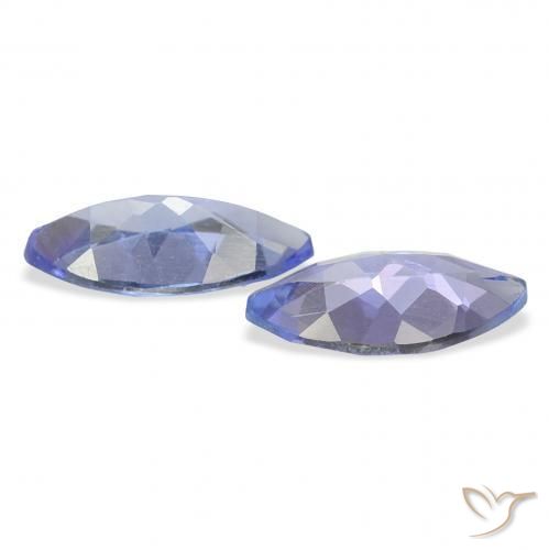 Gemas de Tanzanita Azul oscuro natural de 0.65 ct, Marquesa, VVS-VS