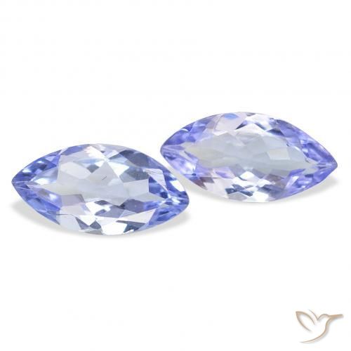 Gemas de Tanzanita Azul pastel natural de 0.70 ct, Marquesa, VS
