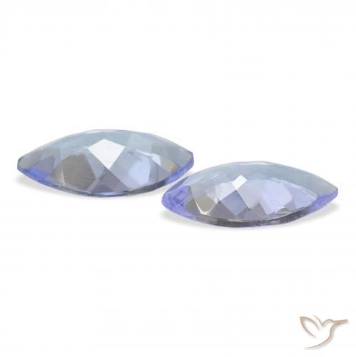 Gemas de Tanzanita Azul pastel natural de 0.70 ct, Marquesa, VS
