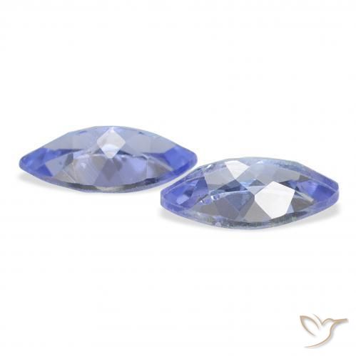 Gemas de Tanzanita Azul pastel natural de 0.80 ct, Marquesa, VS