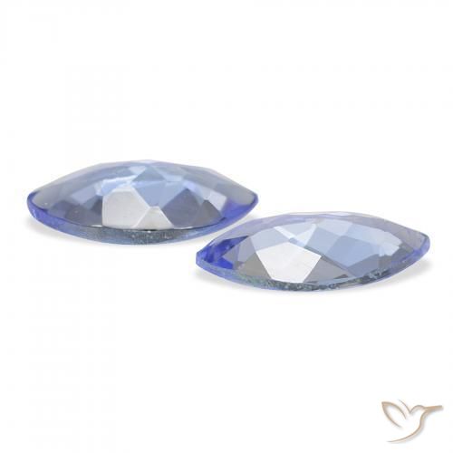 Gemas de Tanzanita Azul pastel natural de 0.66 ct, Marquesa, VS