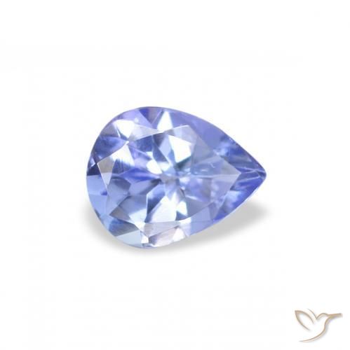 Tanzanita Azul pastel natural de 0.32 ct, En forma de pera, VS