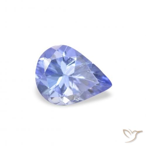 Tanzanita Azul pastel natural de 0.28 ct, En forma de pera, VS