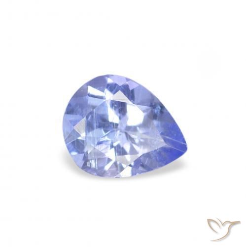 Tanzanita Azul pastel natural de 0.31 ct, En forma de pera, VS