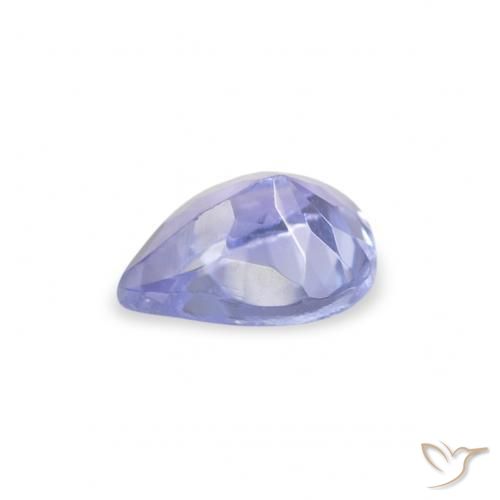 Tanzanita Azul pastel natural de 0.33 ct, En forma de pera, VS