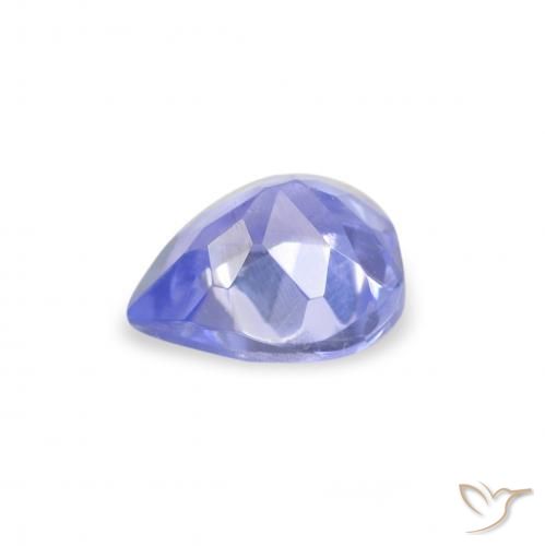 Tanzanita Azul violeta natural de 0.34 ct, En forma de pera, VS