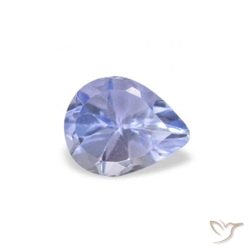Tanzanita Azul pastel natural de 0.33 ct, En forma de pera, VS