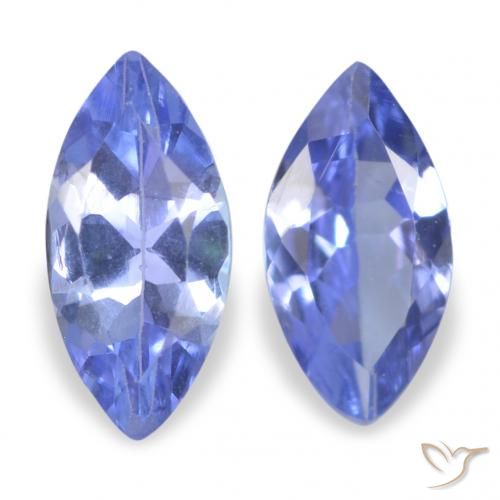 Gemas de Tanzanita Azul violeta intenso natural de 0.73 ct, Marquesa, VS