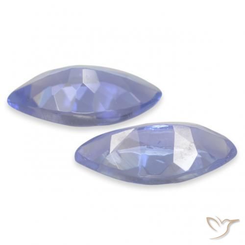 Gemas de Tanzanita Azul violeta intenso natural de 0.73 ct, Marquesa, VS