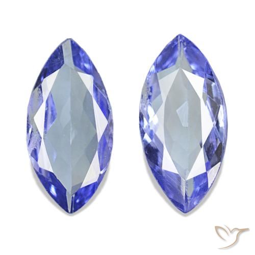 Gemas de Tanzanita Azul púrpura eléctrico natural de 0.60 ct, Marquesa, VS