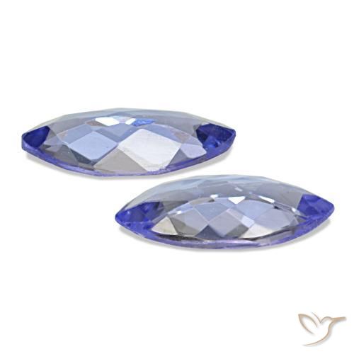 Gemas de Tanzanita Azul púrpura eléctrico natural de 0.60 ct, Marquesa, VS