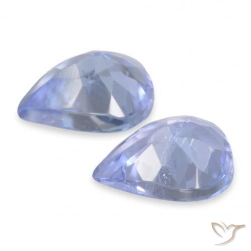 Gemas de Tanzanita Azul pastel natural de 0.63 ct, En forma de pera, VS